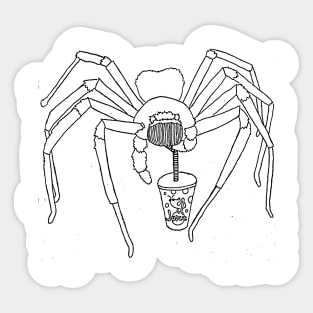 Slurping Spider Sticker